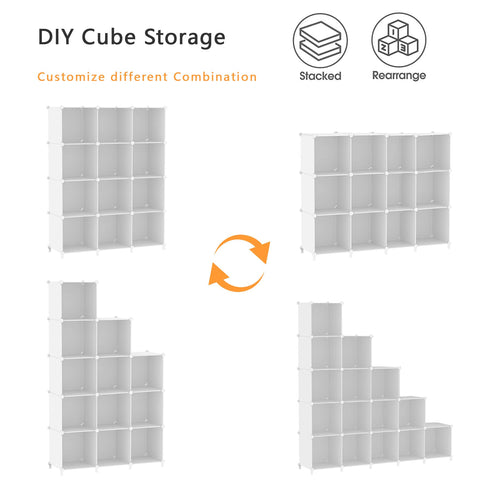 AWTATOS Cube Storage: in bedroom closet for clothes and bags
