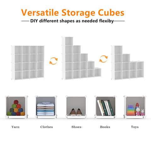 AWTATOS cube storage keeps books, toys, and clothes organized.