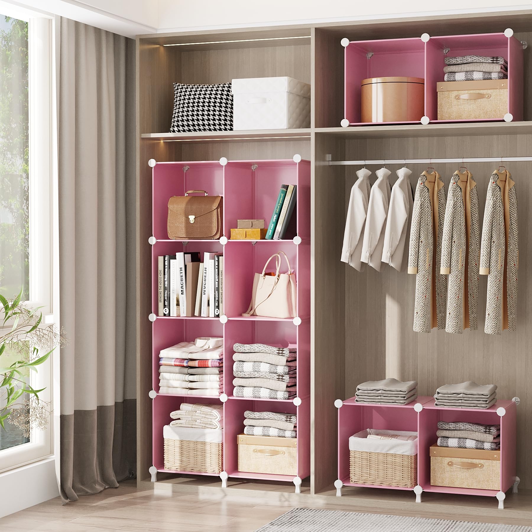 AWTATOS clothes organizer highlighting durable cube storage