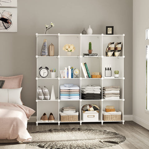 AWTATOS cube connectors highlight interlocking design for sturdy shelves.