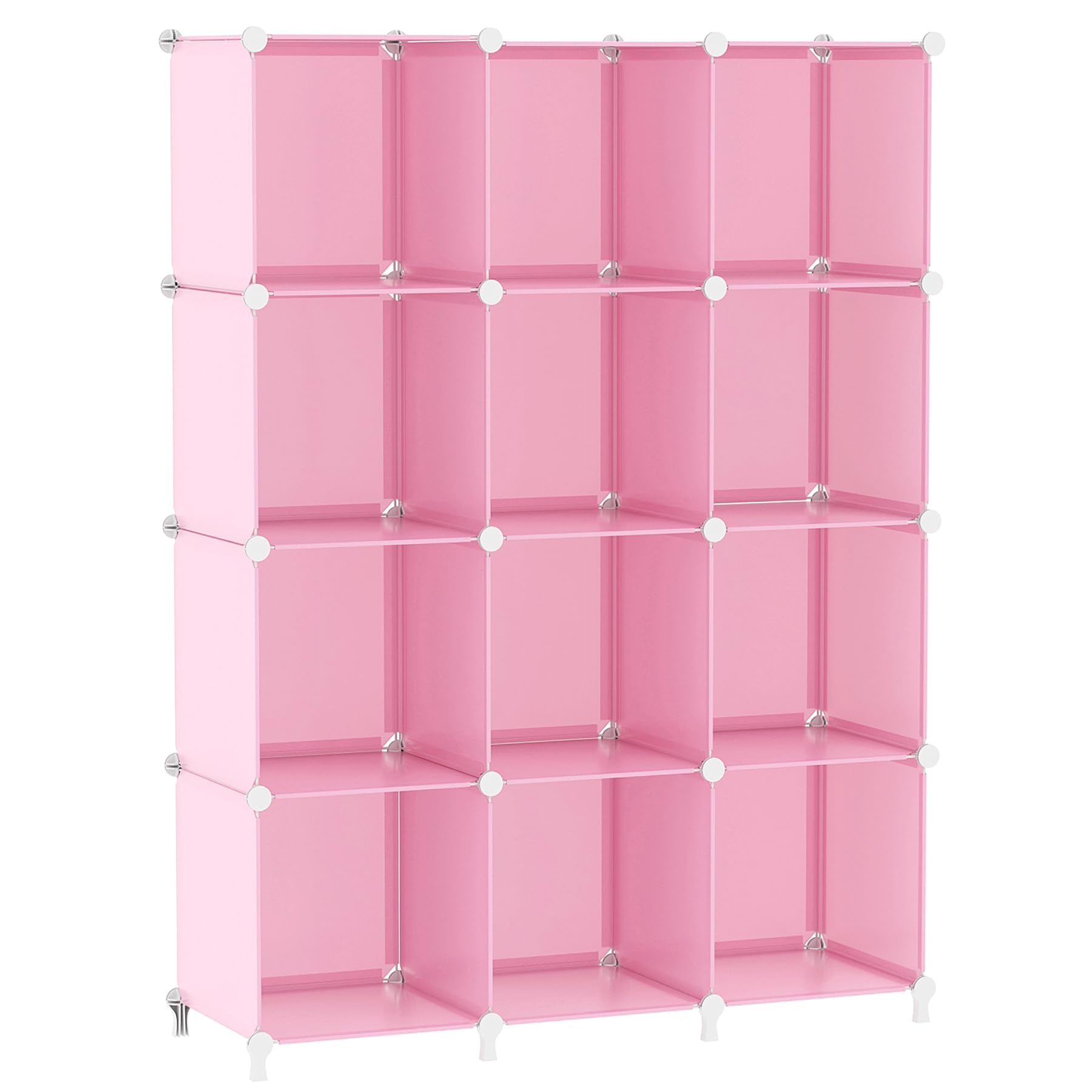 AWTATOS cube storage organizer pink, ideal for tidy toy and clothing storage.