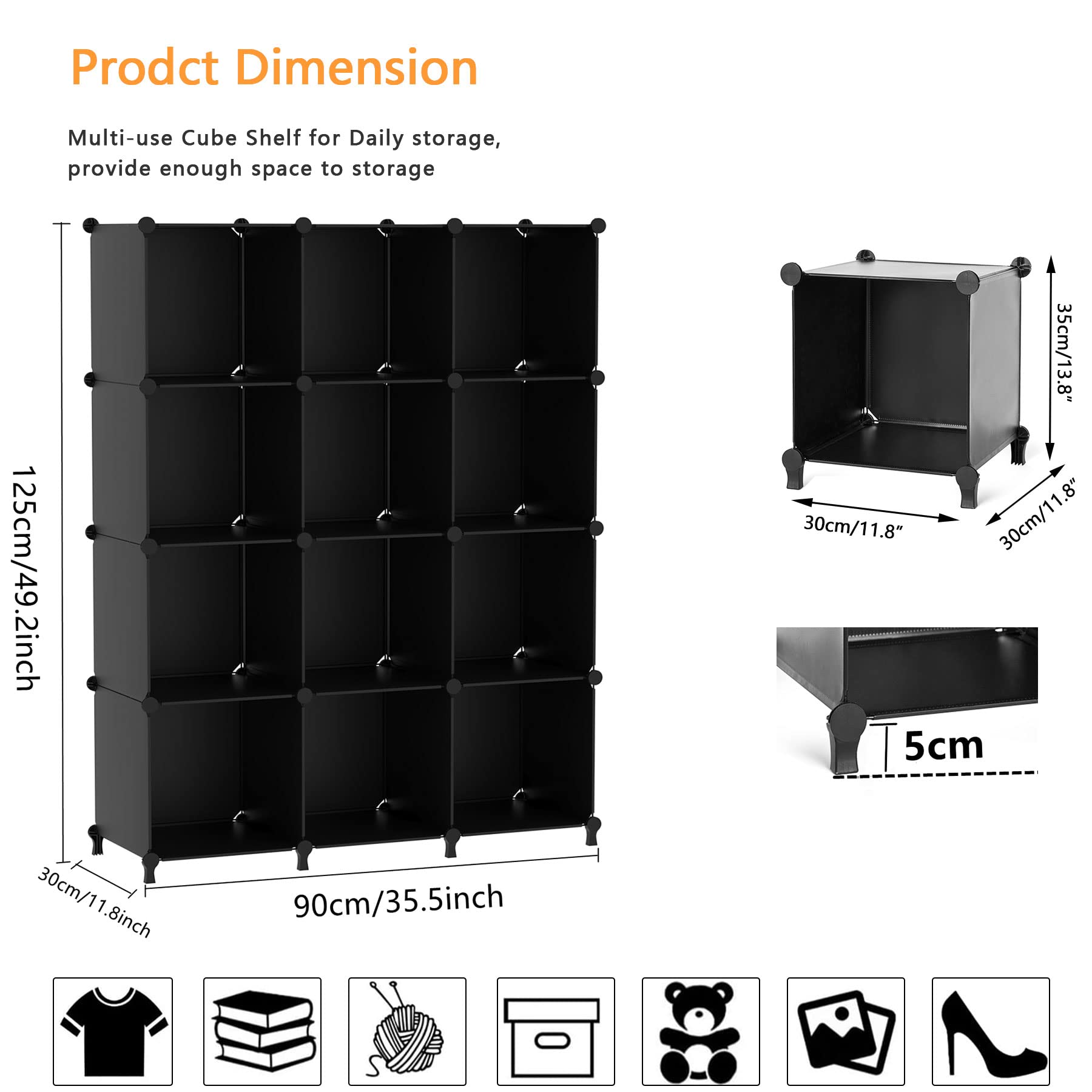 AWTATOS cube with raised feet keeps units away from dust and moisture.