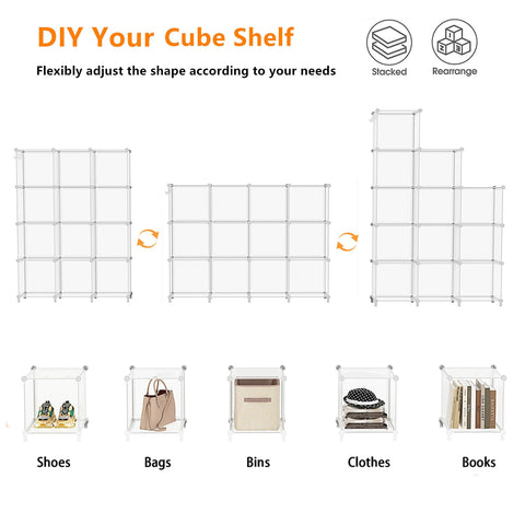 AWTATOS cube storage stackable design enables versatile configurations.