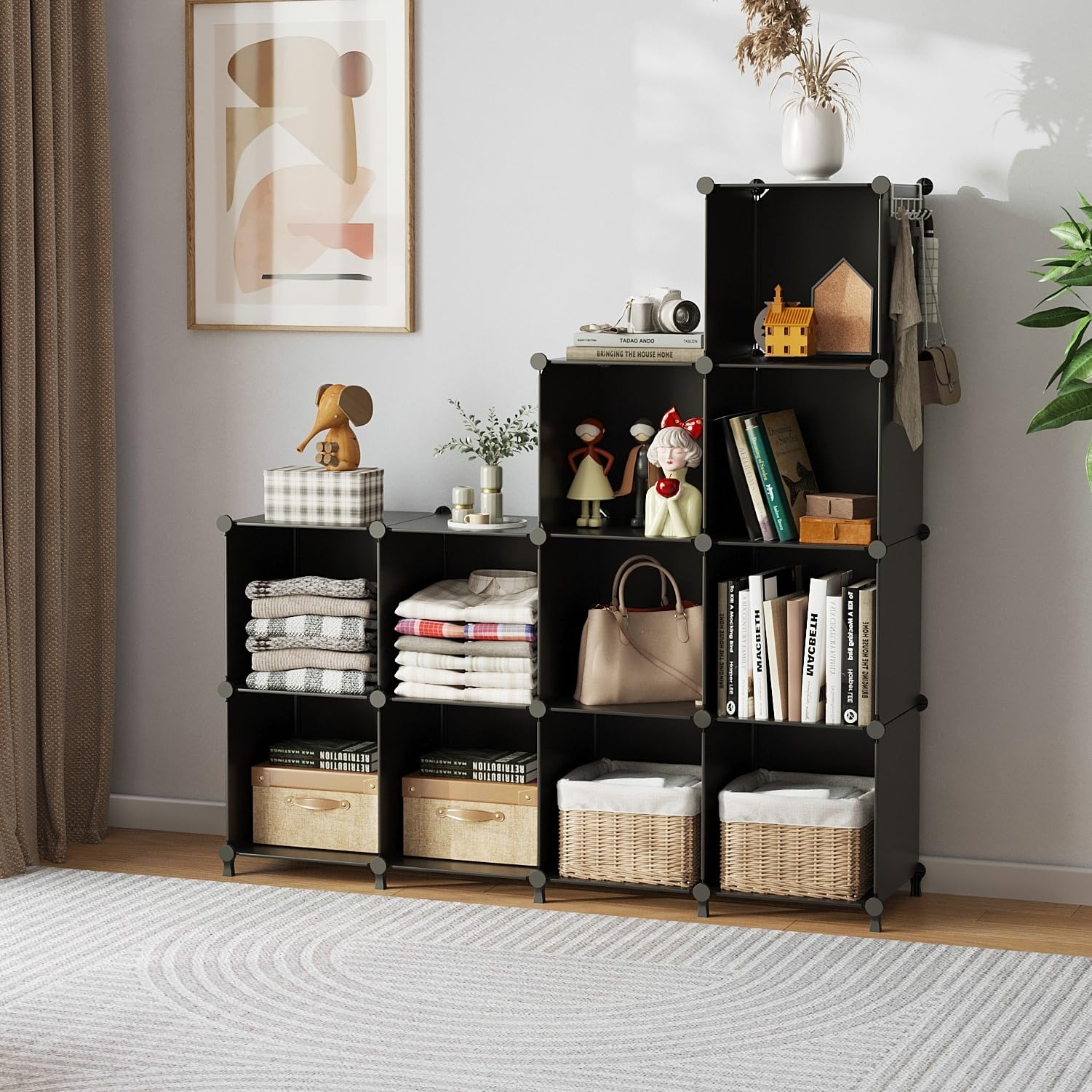 AWTATOS cube storage with sturdy PP panels provides durable home organization.