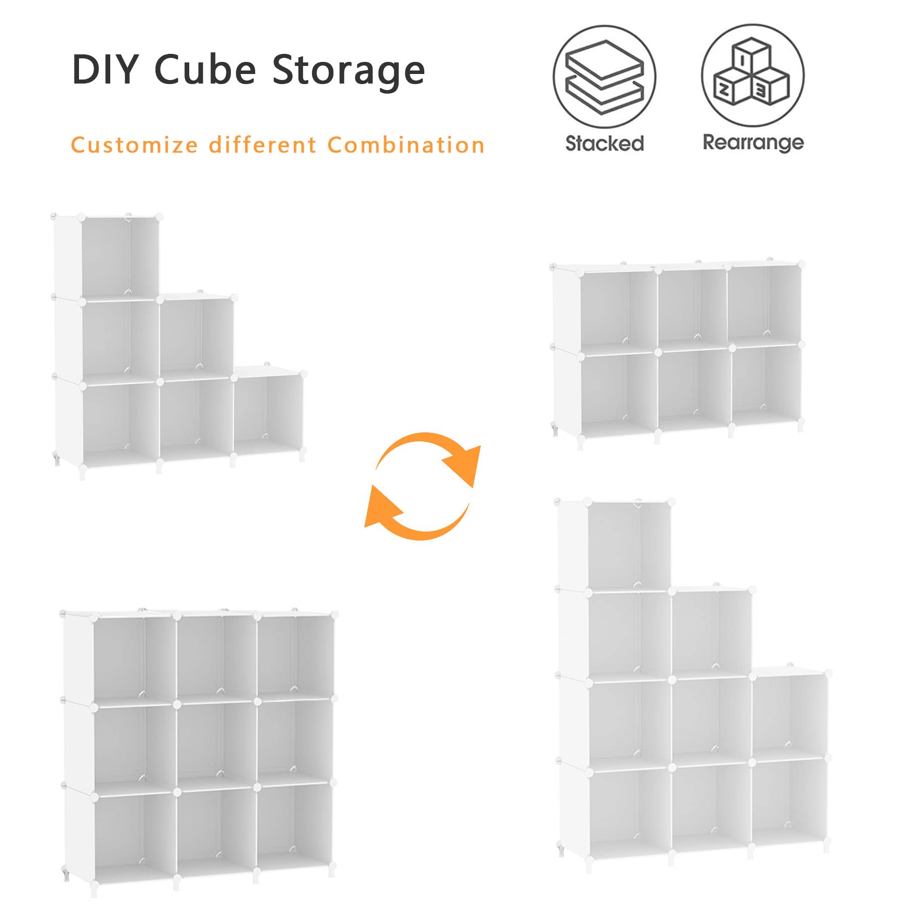 AWTATOS cube storage used for toy storage in a kid's room.