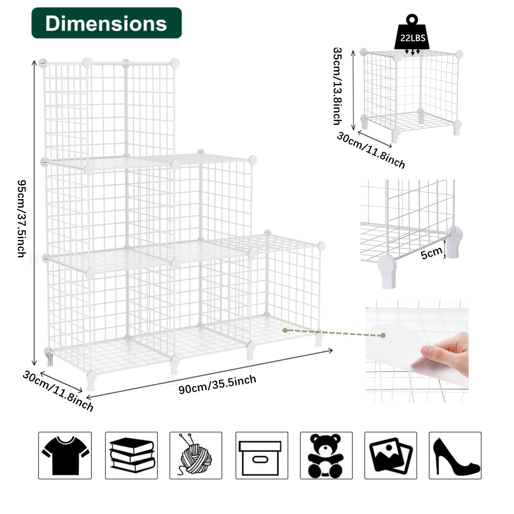 AWTATOS DIY modular configurations allow tailored shelving to fit any space