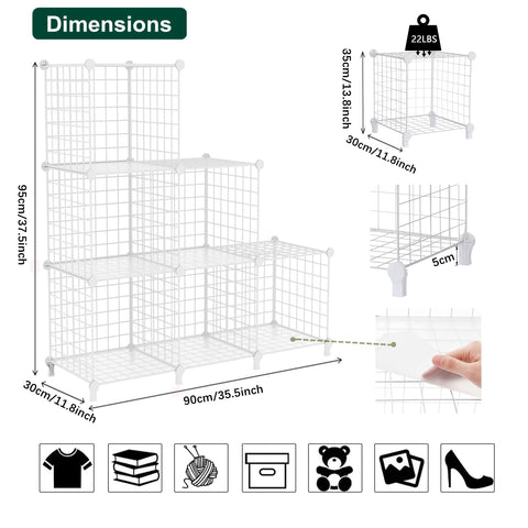 AWTATOS DIY modular configurations allow tailored shelving to fit any space