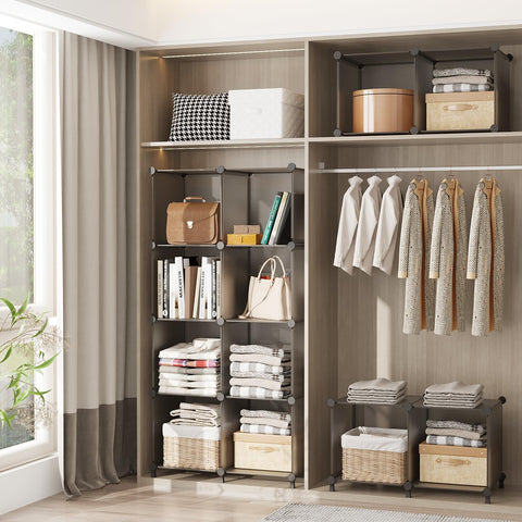 AWTATOS multi-purpose shelf enhances bedroom storage, toy and clothing organization.