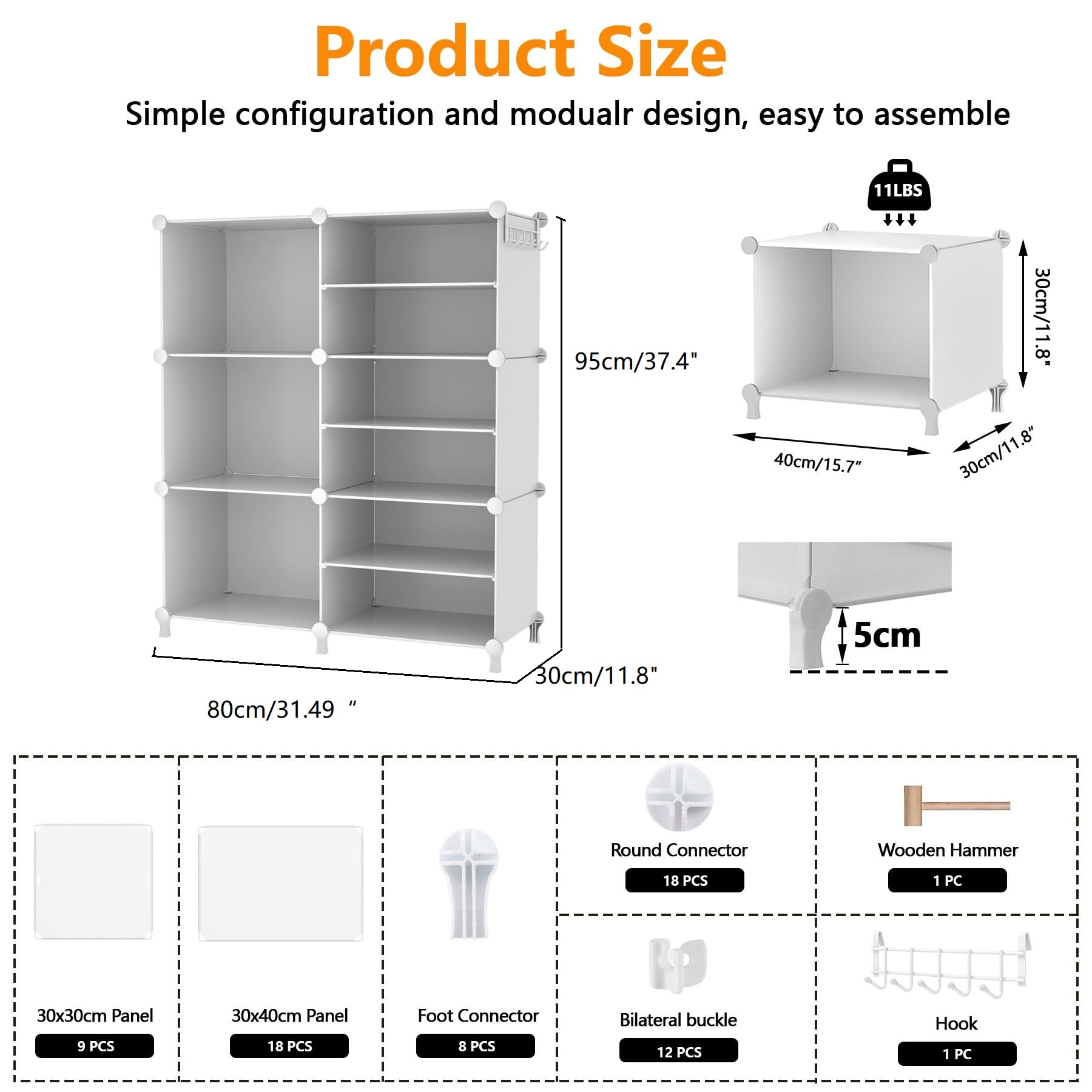 AWTATOS multi-use storage for clothes, toys, books, and craft supplies