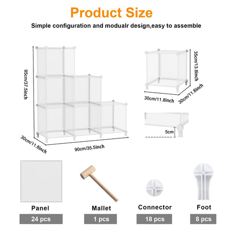 AWTATOS polyethylene panel and metal frame provide durable, easy-clean storage.