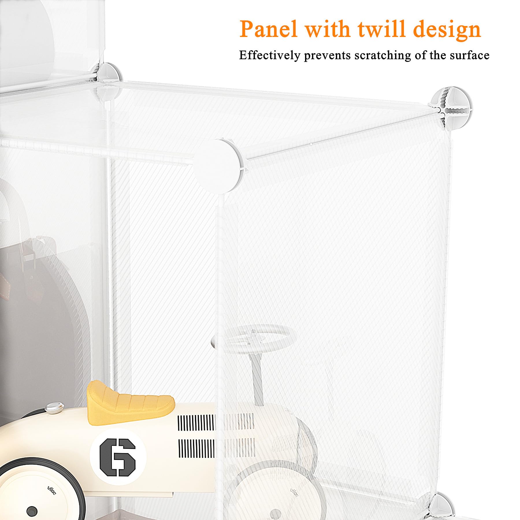 AWTATOS transparent twill look complements modern decor while keeping contents visible.