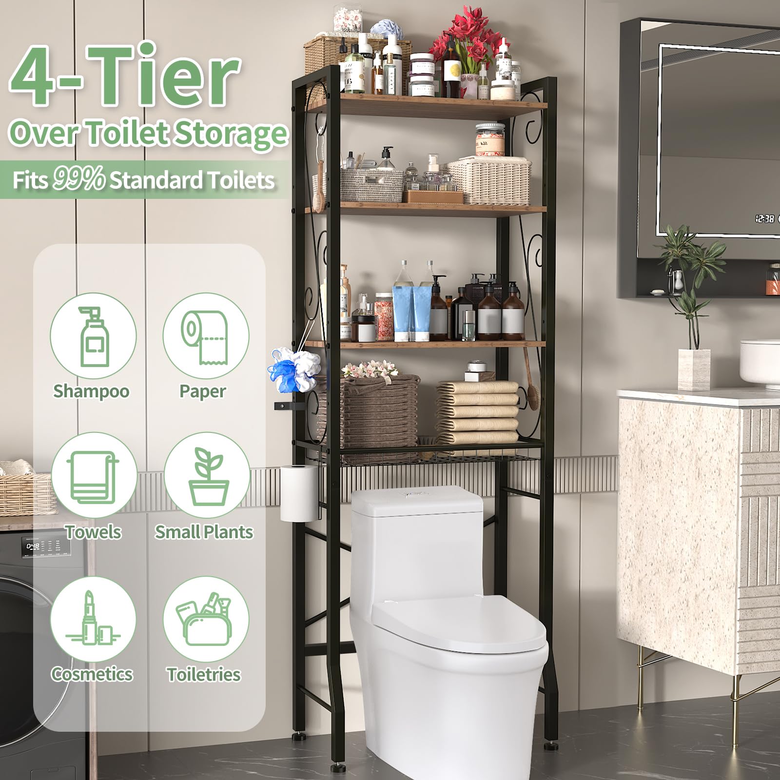 Axdtvoz versatile setup fits bathroom, laundry, or bedroom needs.