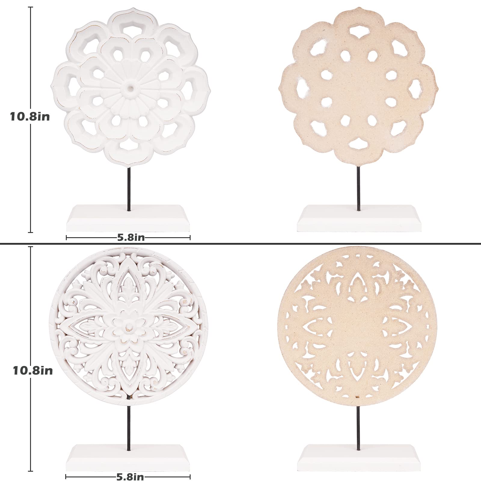 AXEARTE distressed white finish adds warm shabby chic style to cabinets.