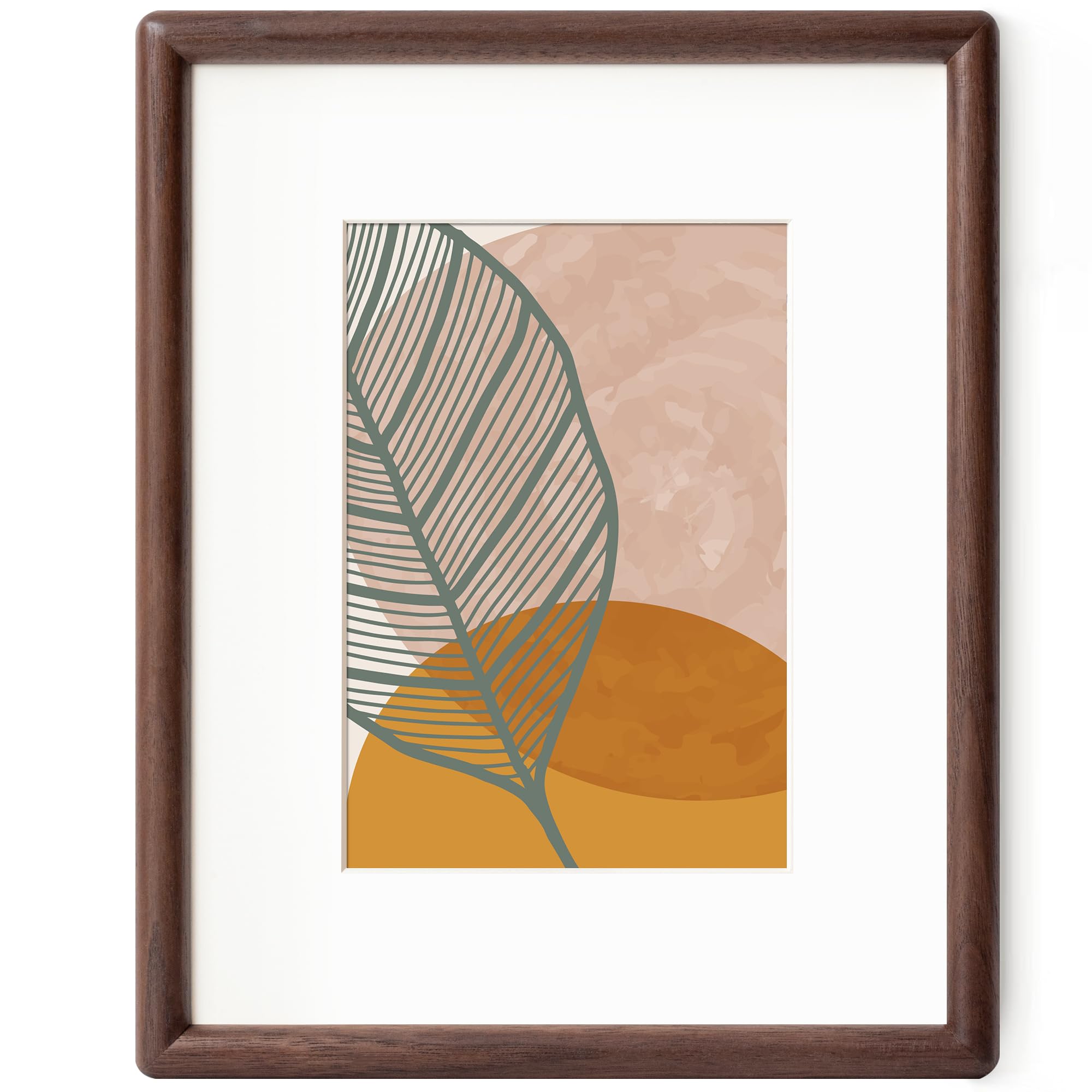 Axeman 8x10 walnut frame with rounded corners highlights natural grain