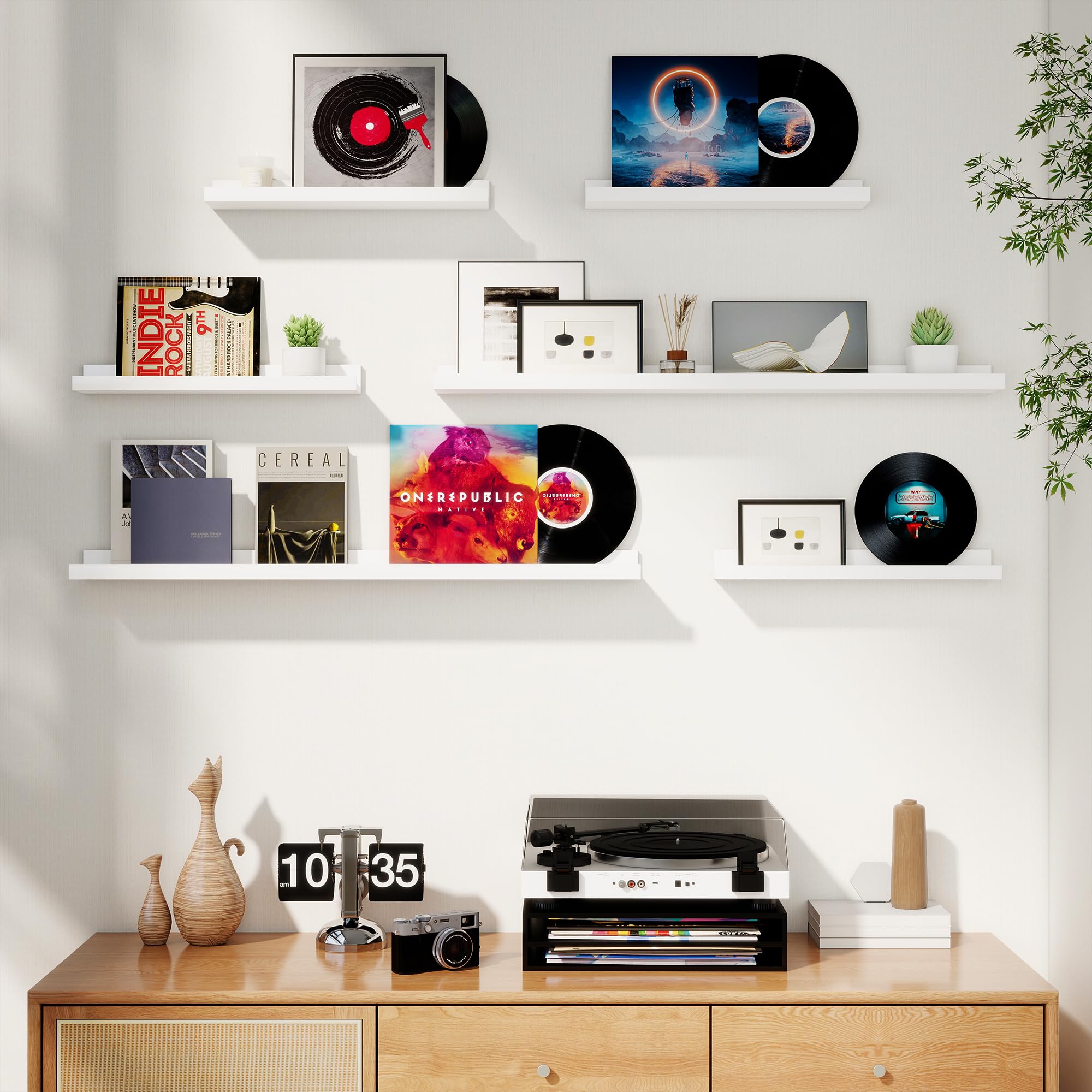 Axeman floating shelves 24-inch wall-mounted set for organized living spaces