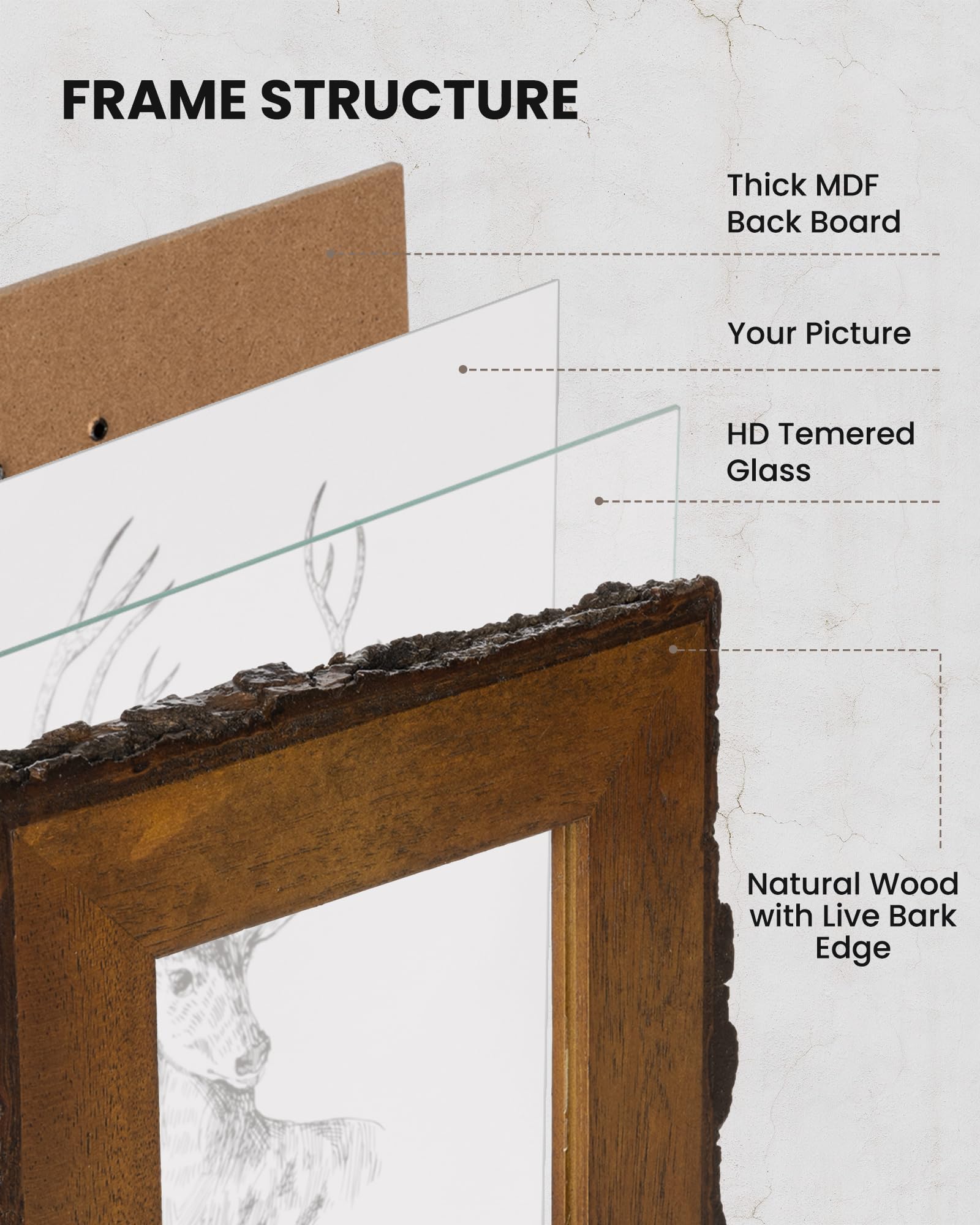 Axeman rustic 8x10 frame makes a thoughtful farmhouse gift idea.