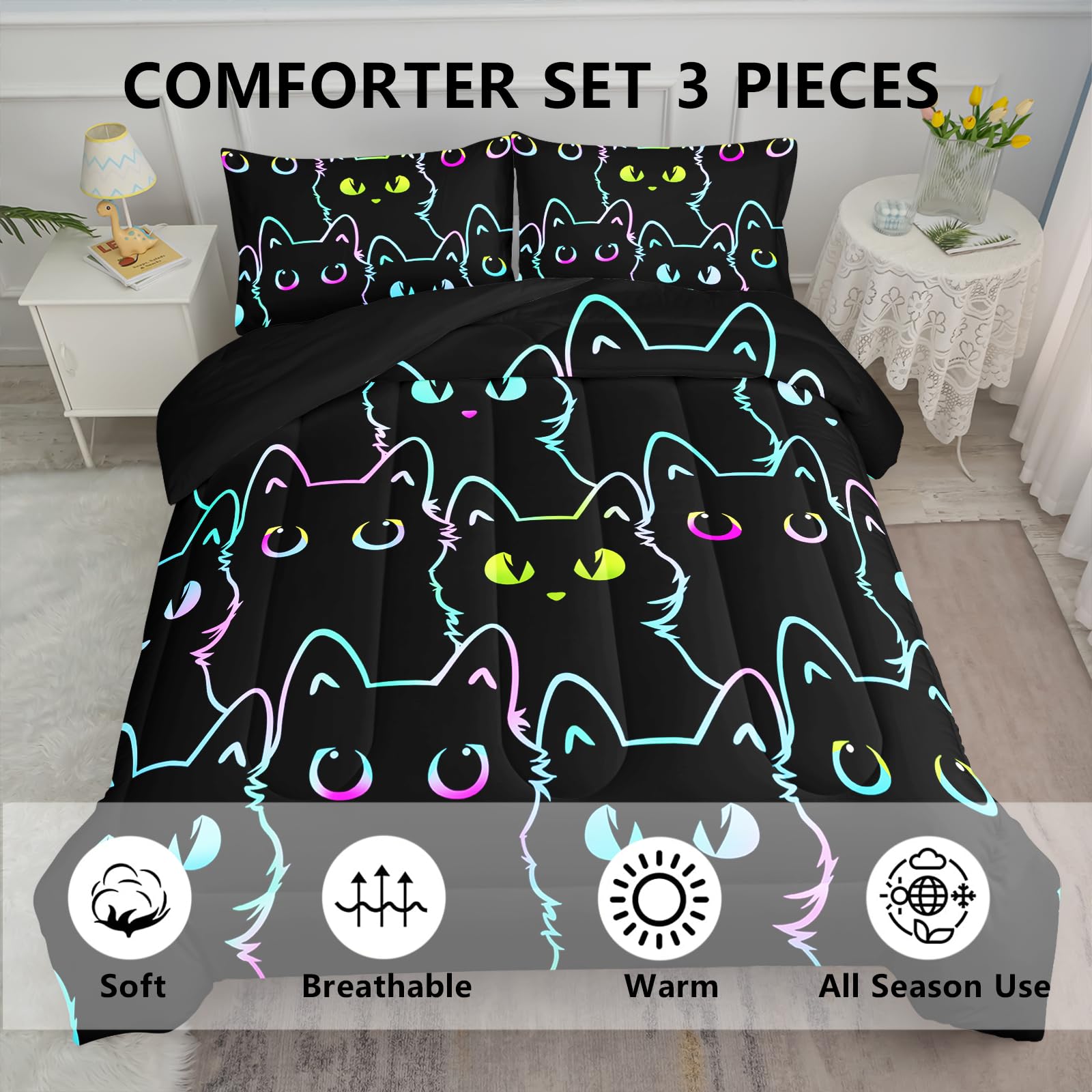 Axolotl kids bedding styled in a teen room for cheerful decor