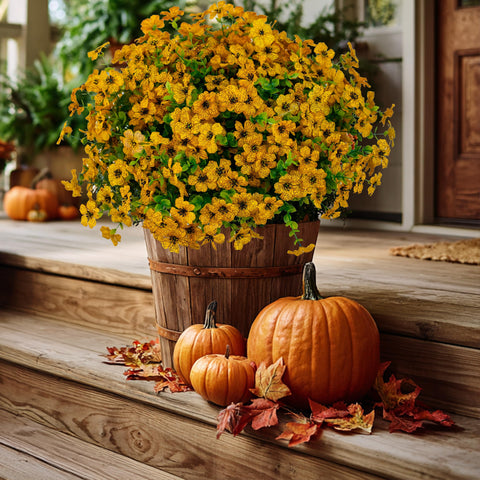 AXYLEX faux greenery with 16 bundles creates lush scenes quickly.