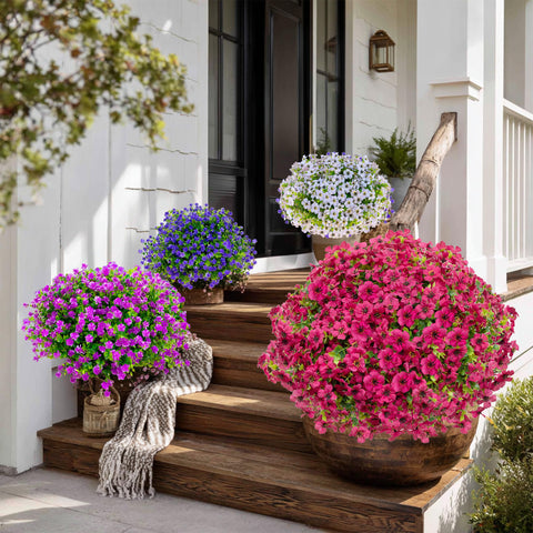 AXYLEX boxwood fake plants for front porch privacy and style