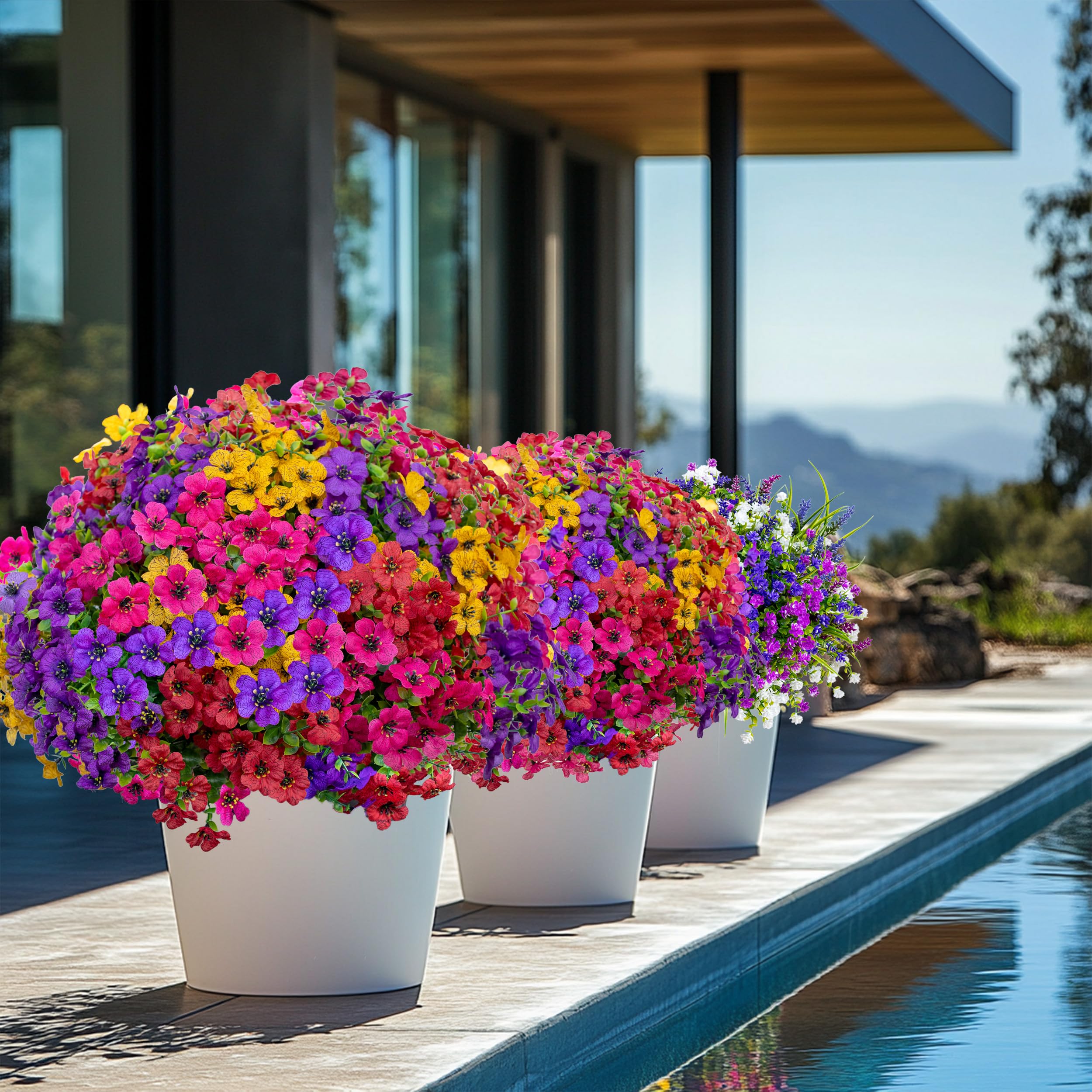 AXYLEX fake plants on front porch for immediate curb appeal