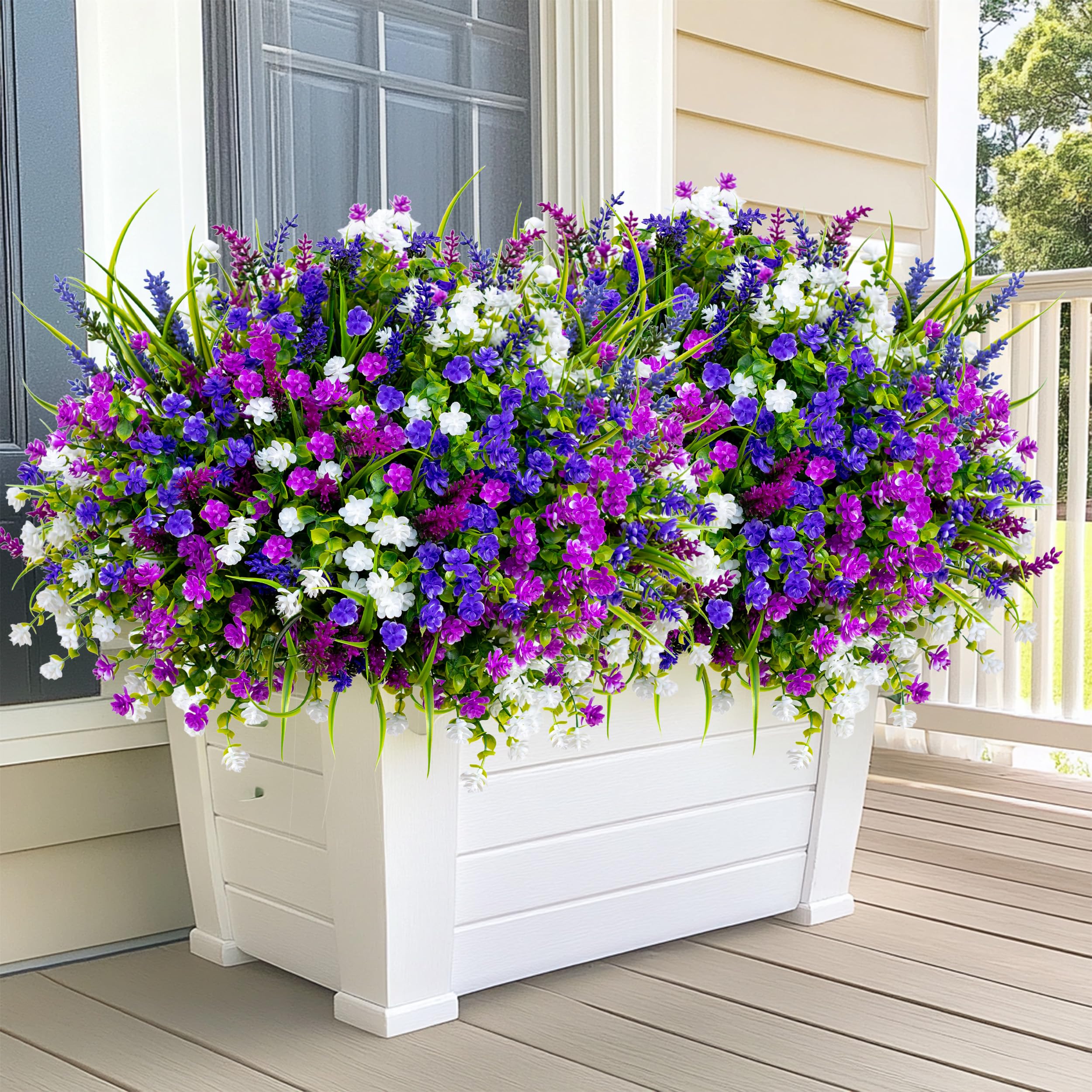 AXYLEX farmhouse-style faux greenery enhances porches and gardens