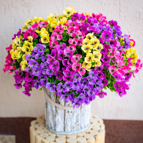 AXYLEX pansy bouquet for front porch adds color from season to season