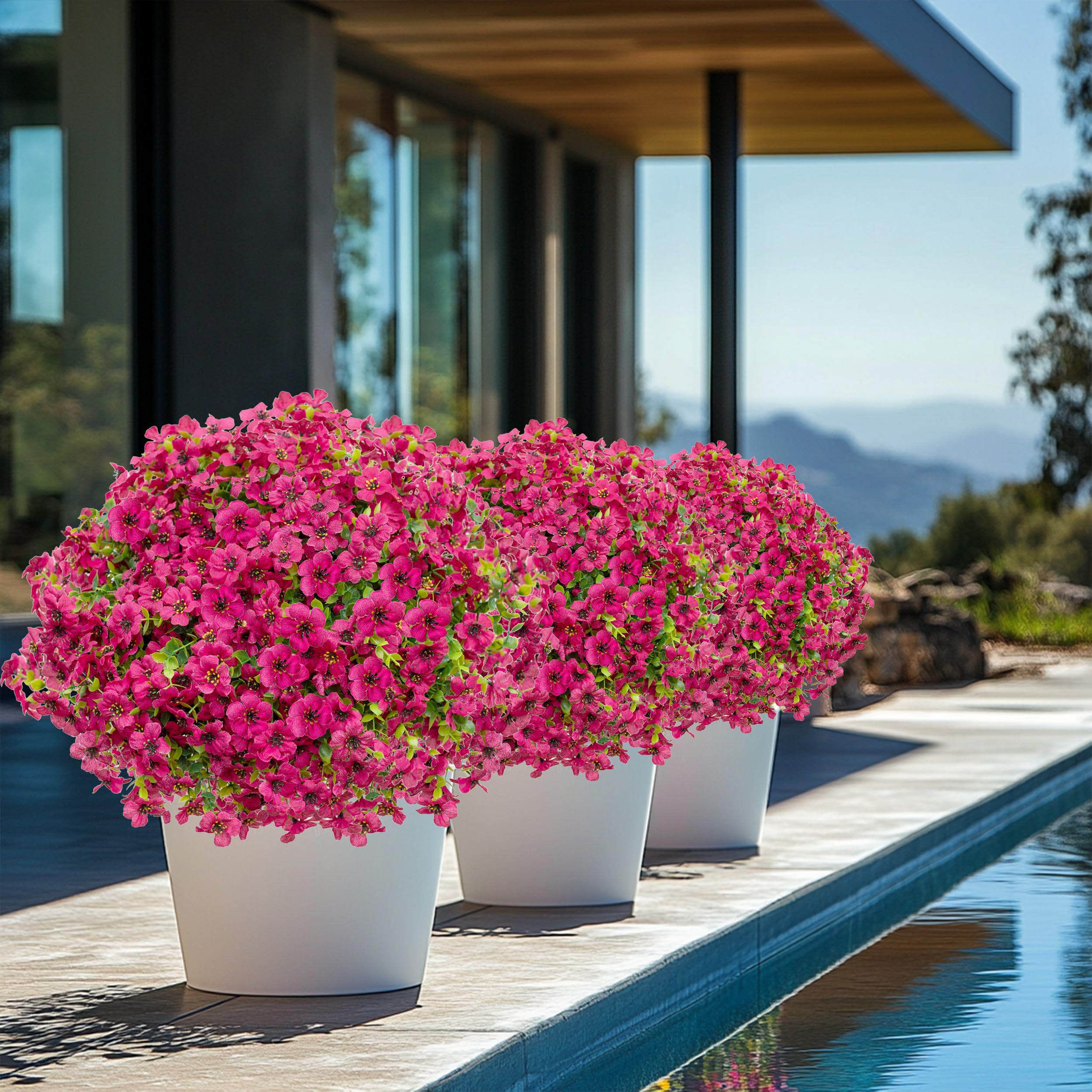 AXYLEX no-fade outdoor greenery withstands weather while maintaining color