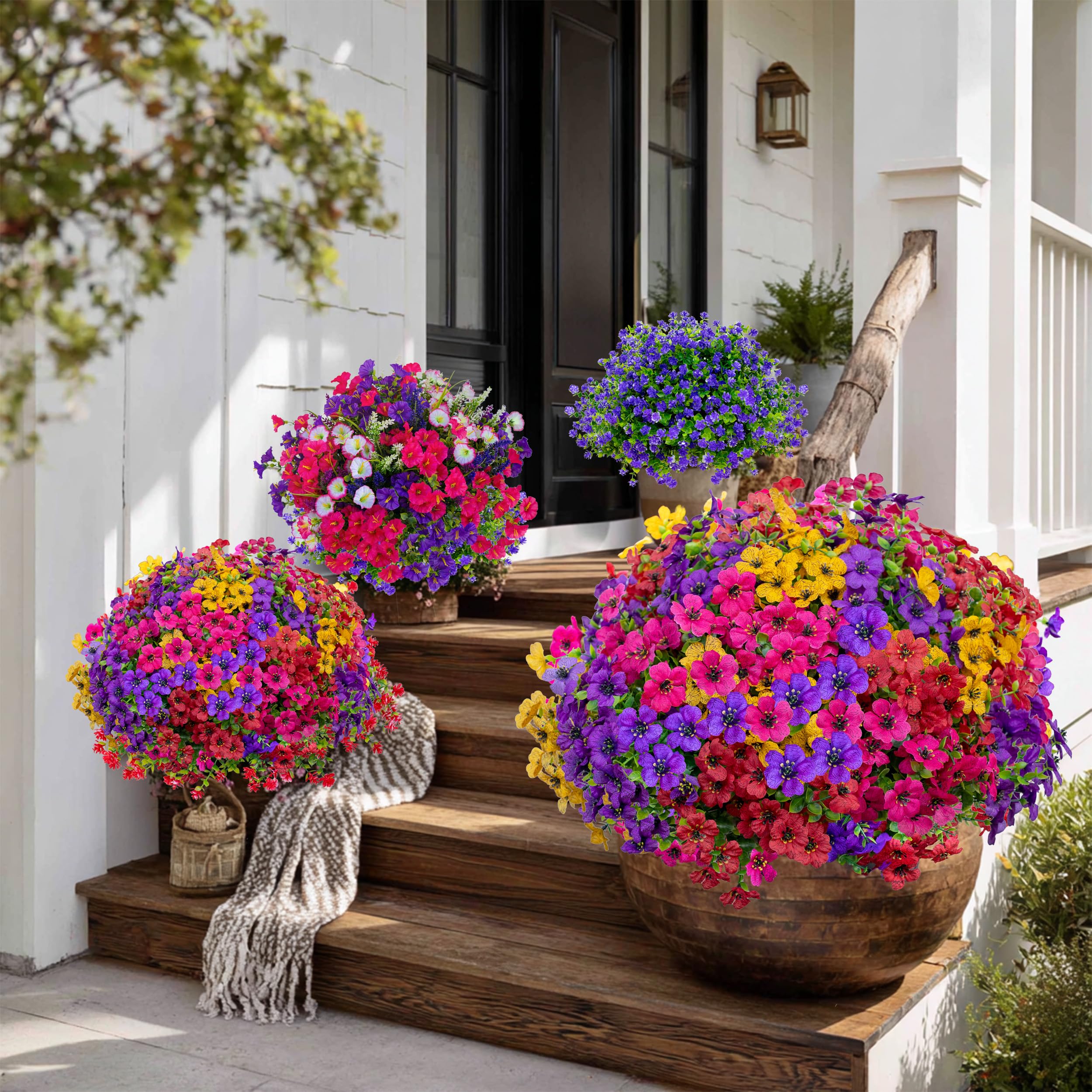 AXYLEX UV‑resistant outdoor greenery maintains vibrant color in sun