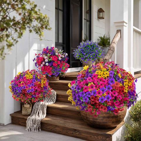 AXYLEX UV‑resistant outdoor greenery maintains vibrant color in sun