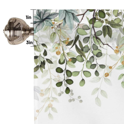 AYTTBIS watercolor pattern on eucalyptus leaves valance enhances living spaces