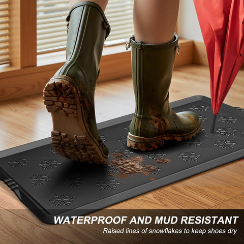 Azadx boot tray 42-inch length accommodates four pairs of shoes.
