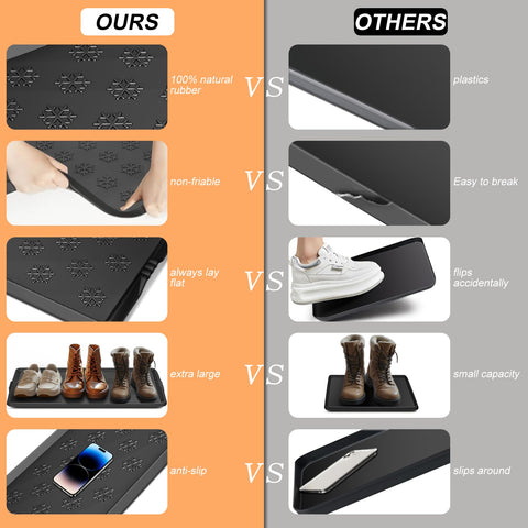Azadx boot tray made of durable, tear-resistant rubber material.