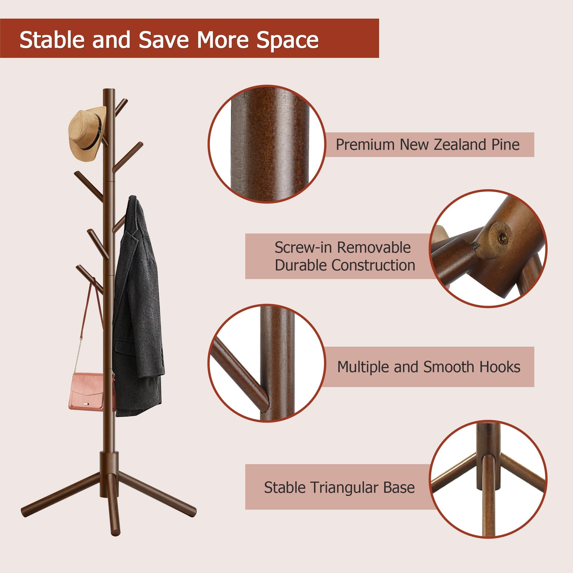 Stable triangular base ensures balanced performance.