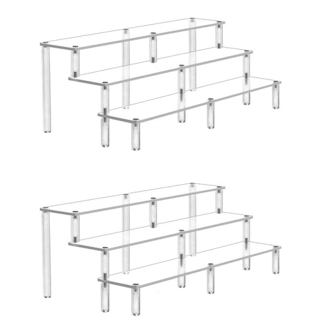 AZEAM acrylic riser 3-tier Amiibo display keeps figures organized and visible.