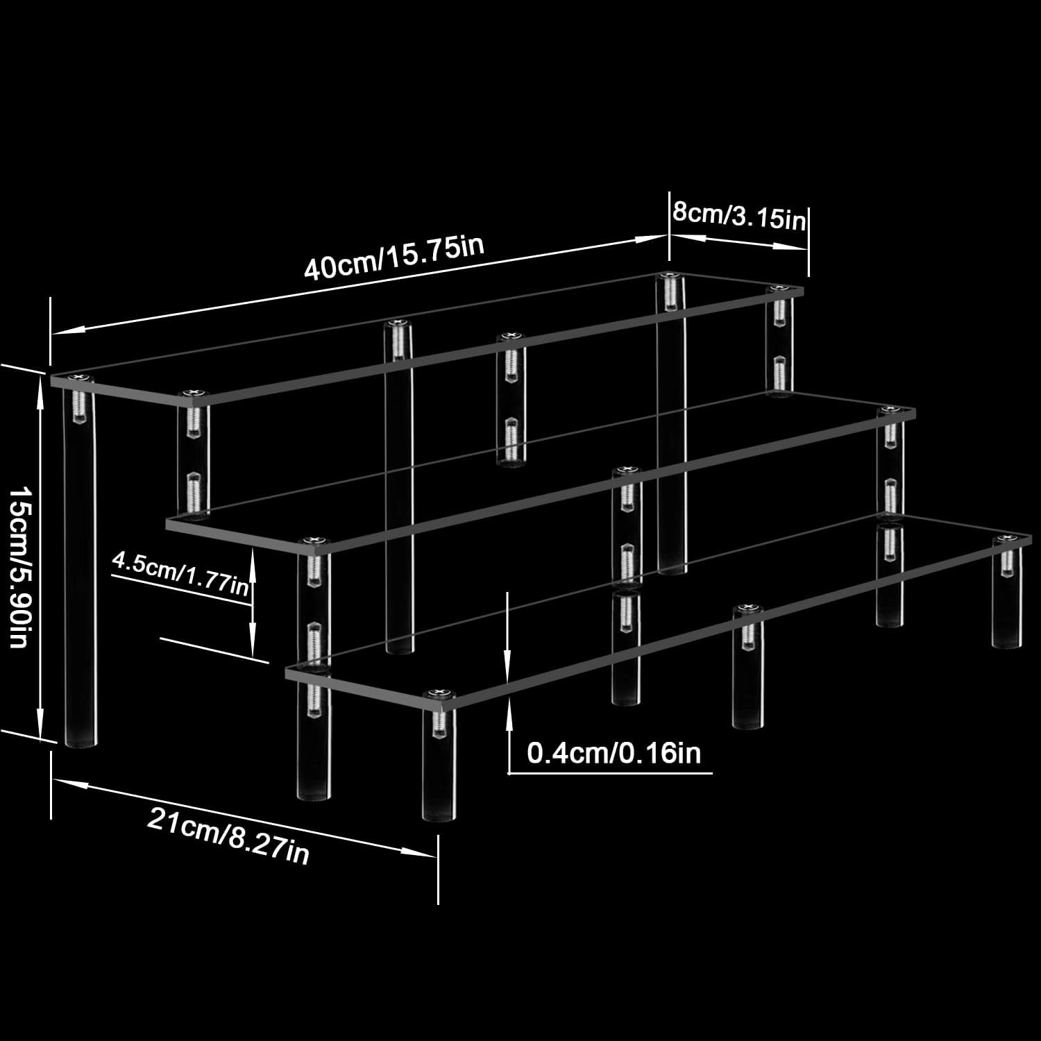 AZEAM acrylic display stand presents cosmetics with clear visibility and easy access.