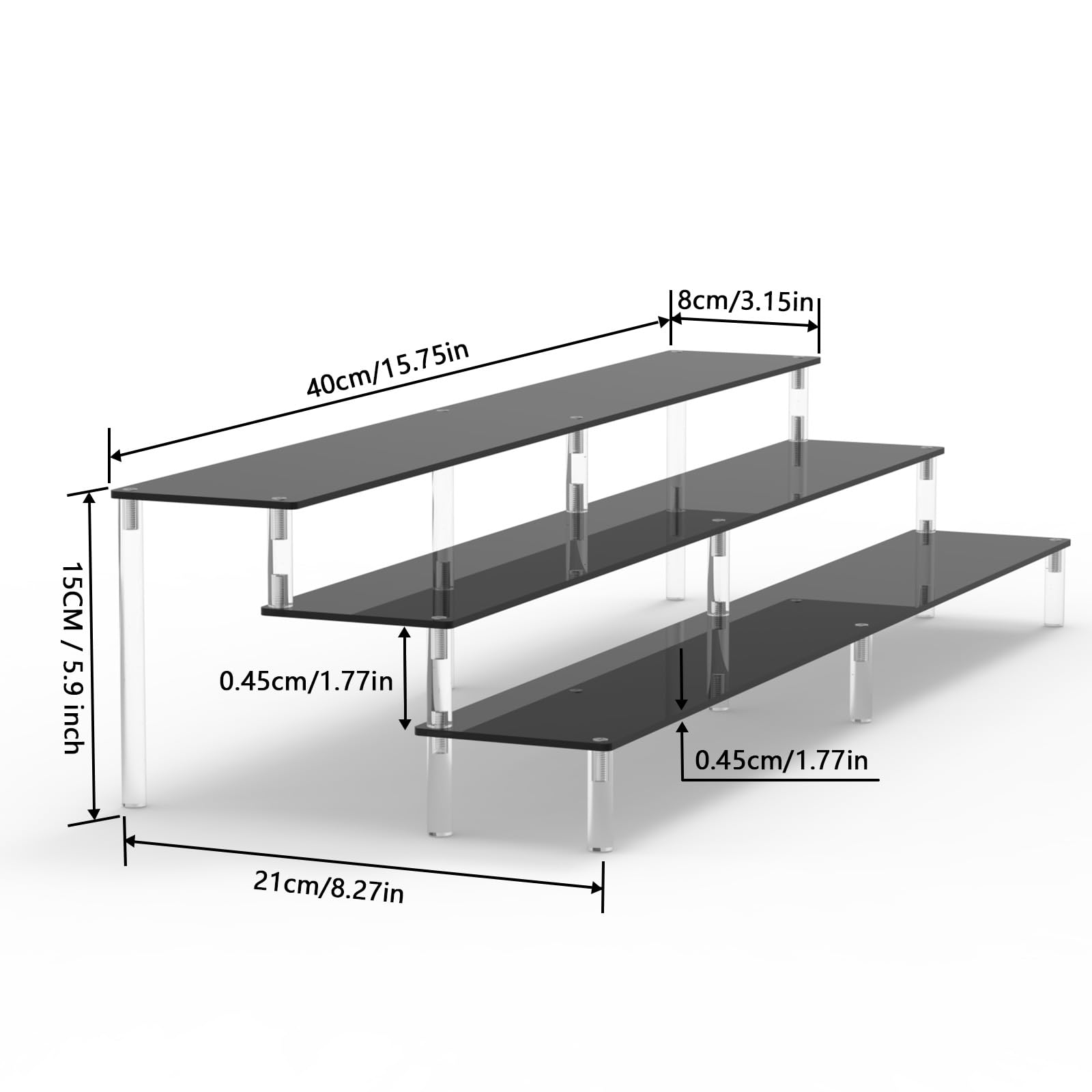 AZEAM clear acrylic riser for amiibo display keeps figures neat