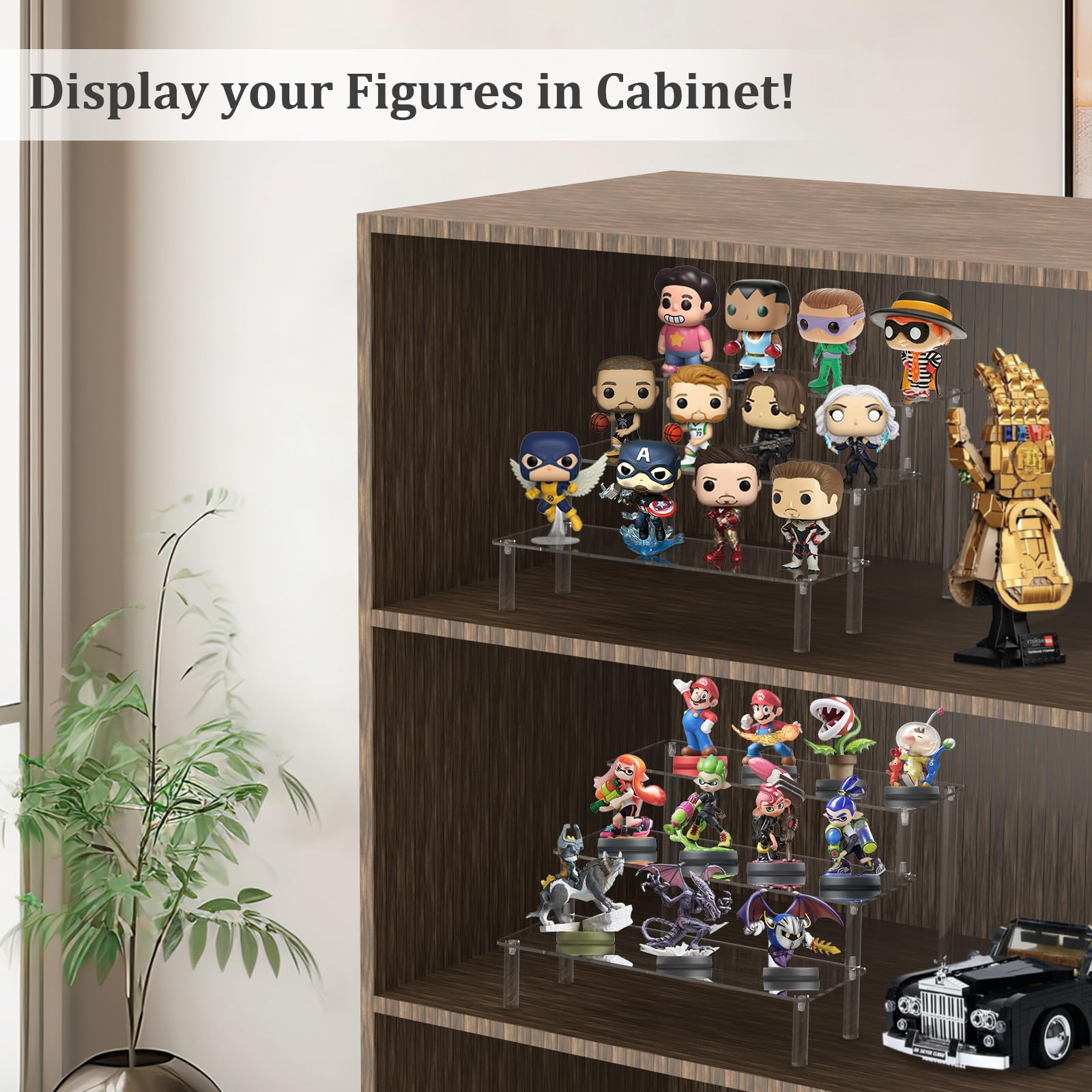 AZEAM perfume display riser shelf makes fragrances easy to reach.