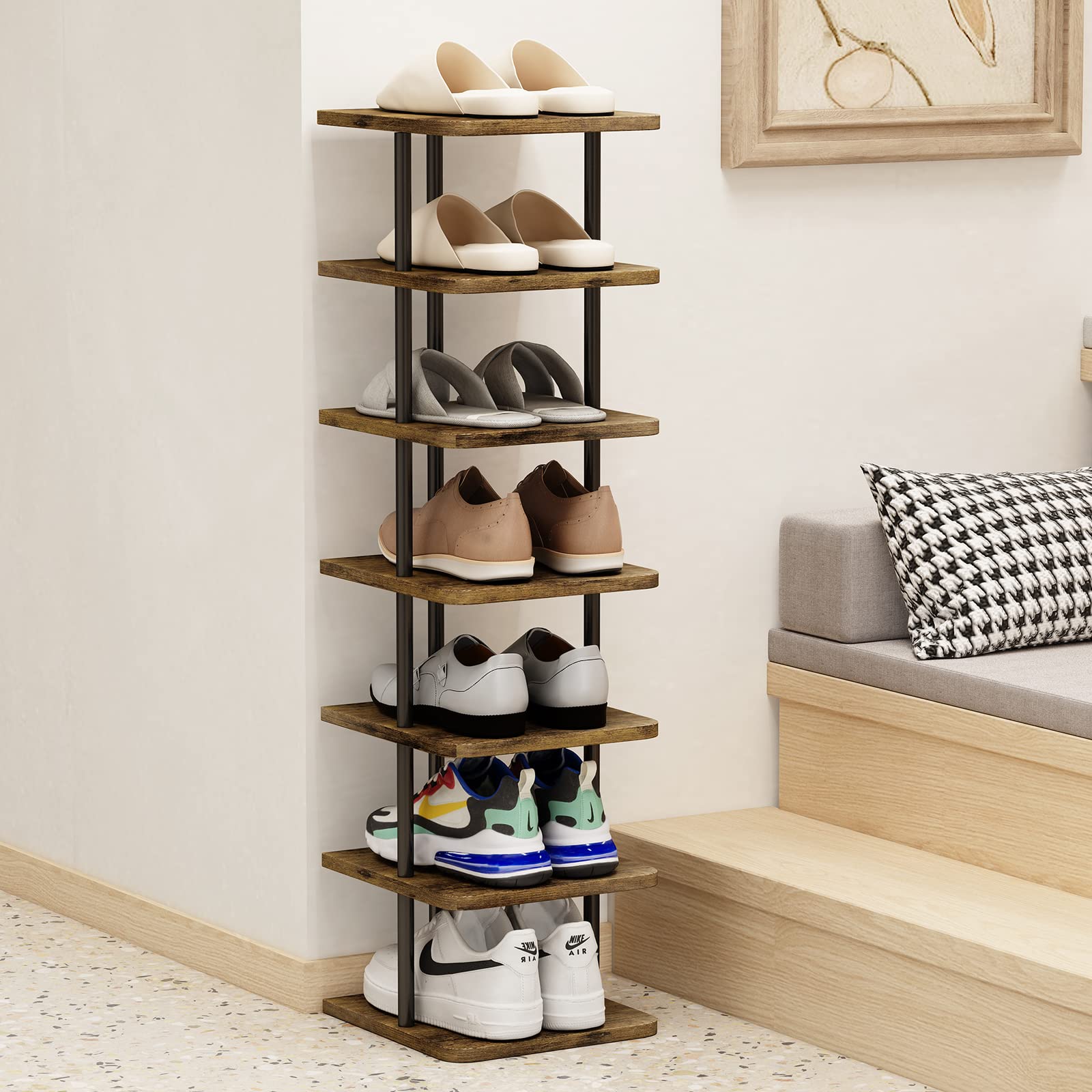 AZERPIAN MDF smooth surface shoe rack highlights durable, long-term organization.