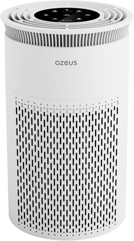 AZEUS air purifier filters dust and pollen to improve room air quality