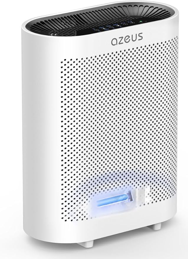 AZEUS True HEPA air purifier front view for large rooms improves air quality