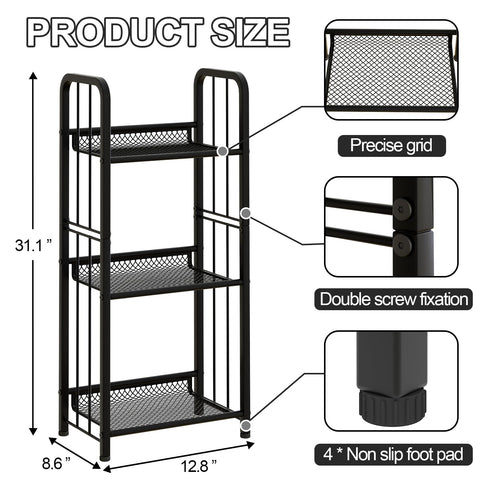 Azheruol 3-tier setup demonstrates easy assembly in minutes.