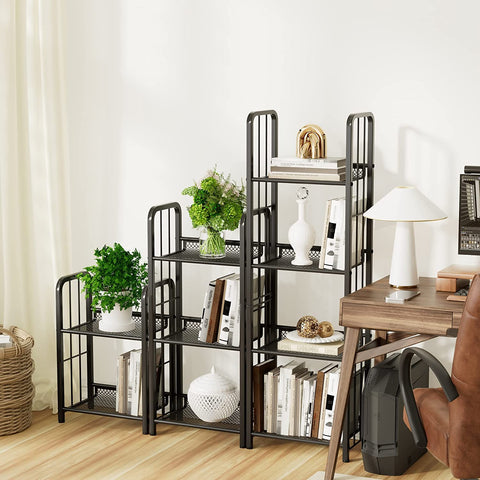 Azheruol kitchen storage keeps cookbooks and utensils neatly within reach.