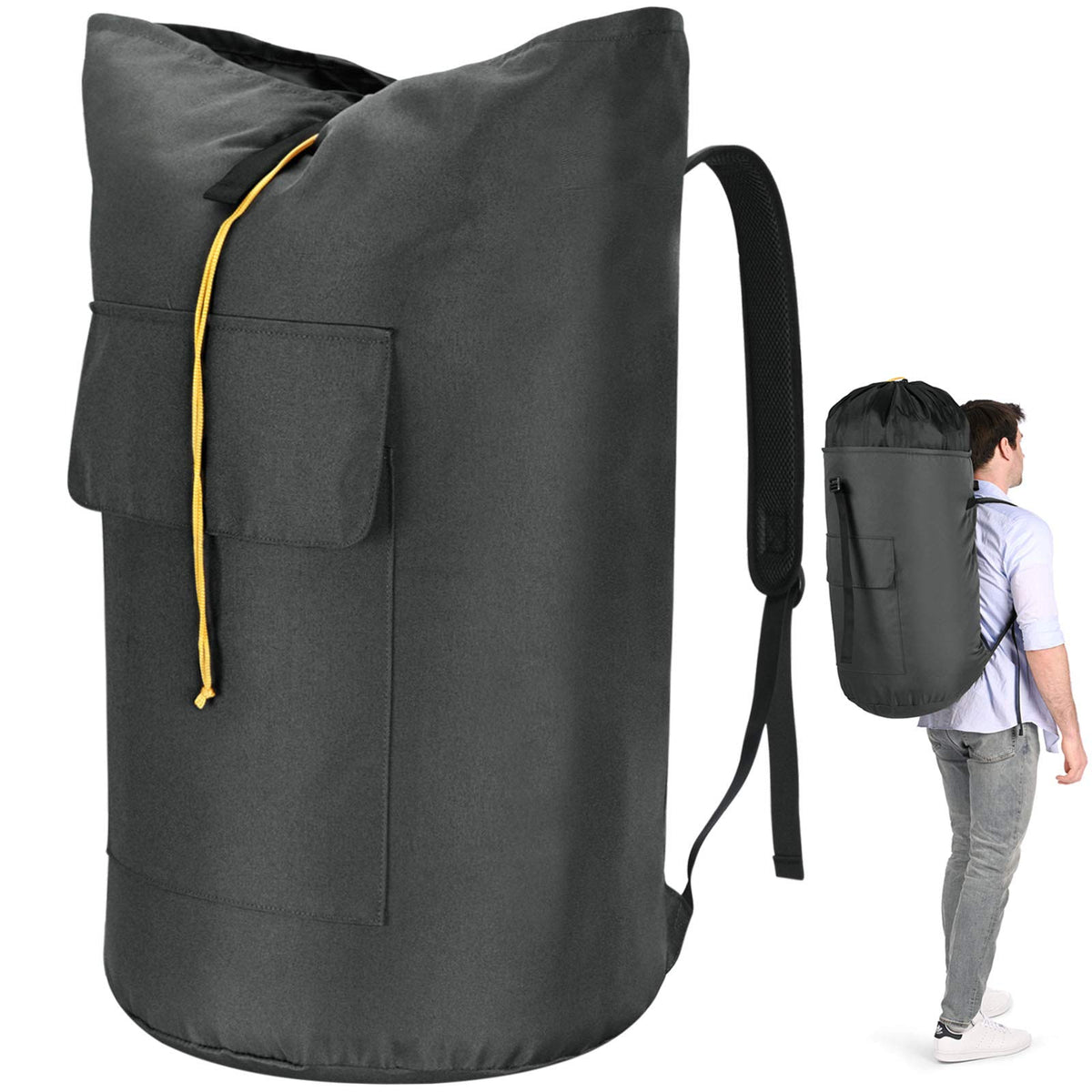 Ãzhido backpack laundry bag with extendable top for large loads
