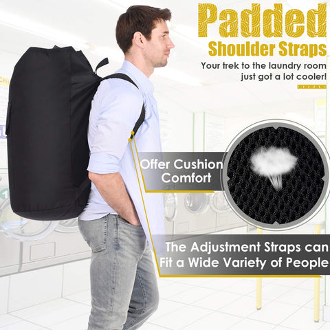 Ãzhido dorm-ready laundry backpack with front pocket to organize detergents