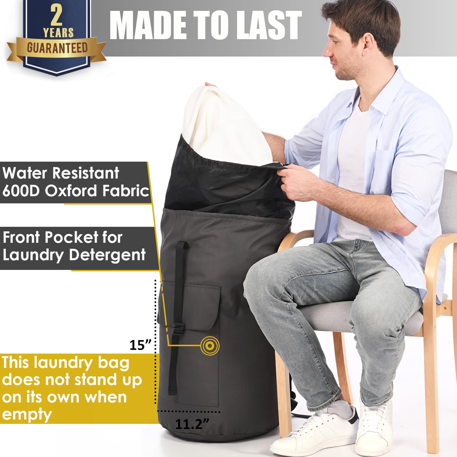 Ãzhido front pocket keeps detergents organized during laundry