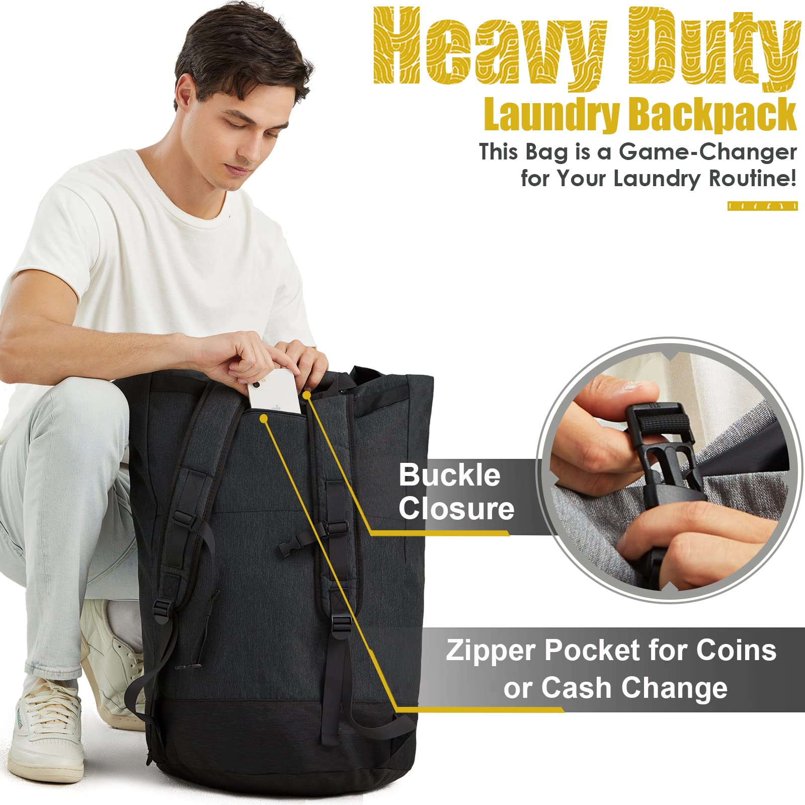 Azhido adjustable straps ensure comfortable, secure carry