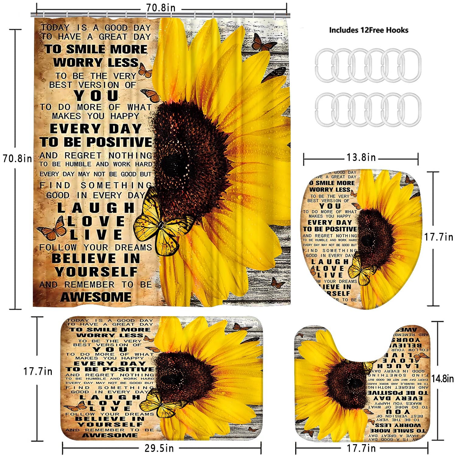 AZHM sunflower pattern detail shows clear HD print quality