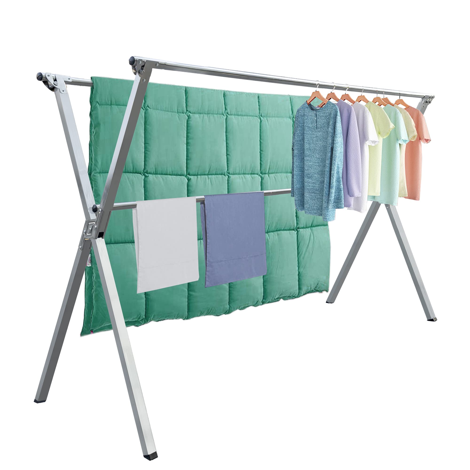 AZHZOLSK space-saving rack for balcony drying and airflow.
