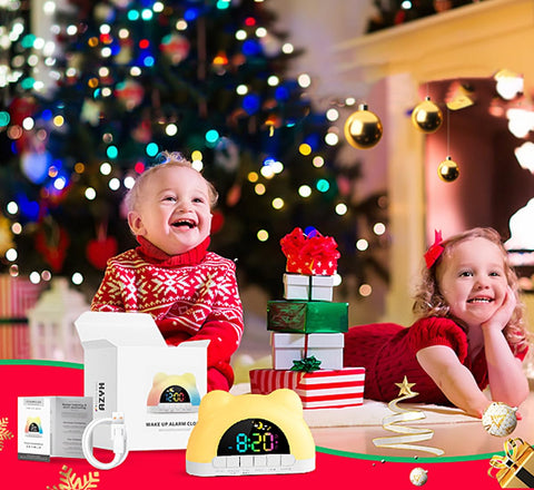 Azyh gift-packaged alarm clock ready for gifting.