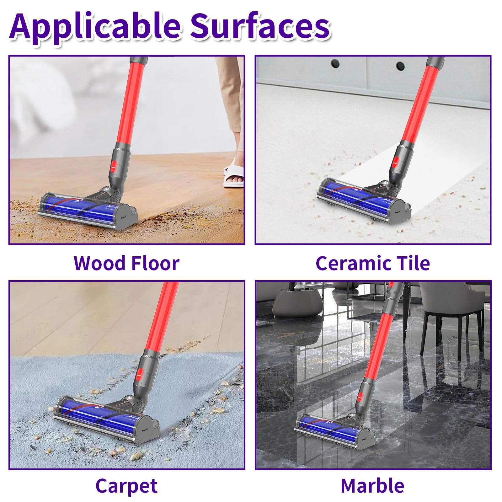 AZYM ideal solution for hardwood floors and short-pile carpets